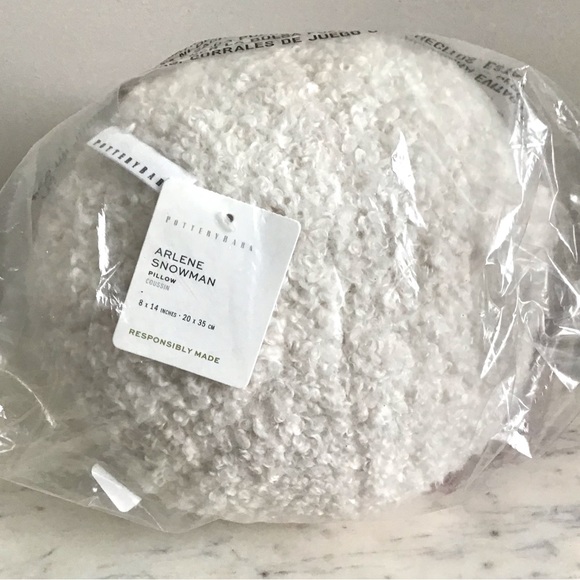 Pottery Barn Pillow Arlene The Snowman New With Tag - Picture 10 of 11